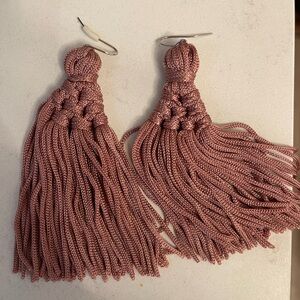 Tassel Earrings- Mauve Rose Color